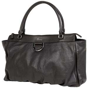 Gucci logo tote bag, handbag, shoulder leather, brown, 341491, women's